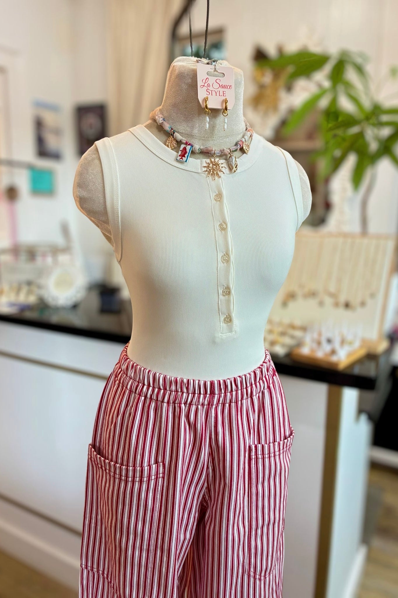 Stripe Denim Pant
