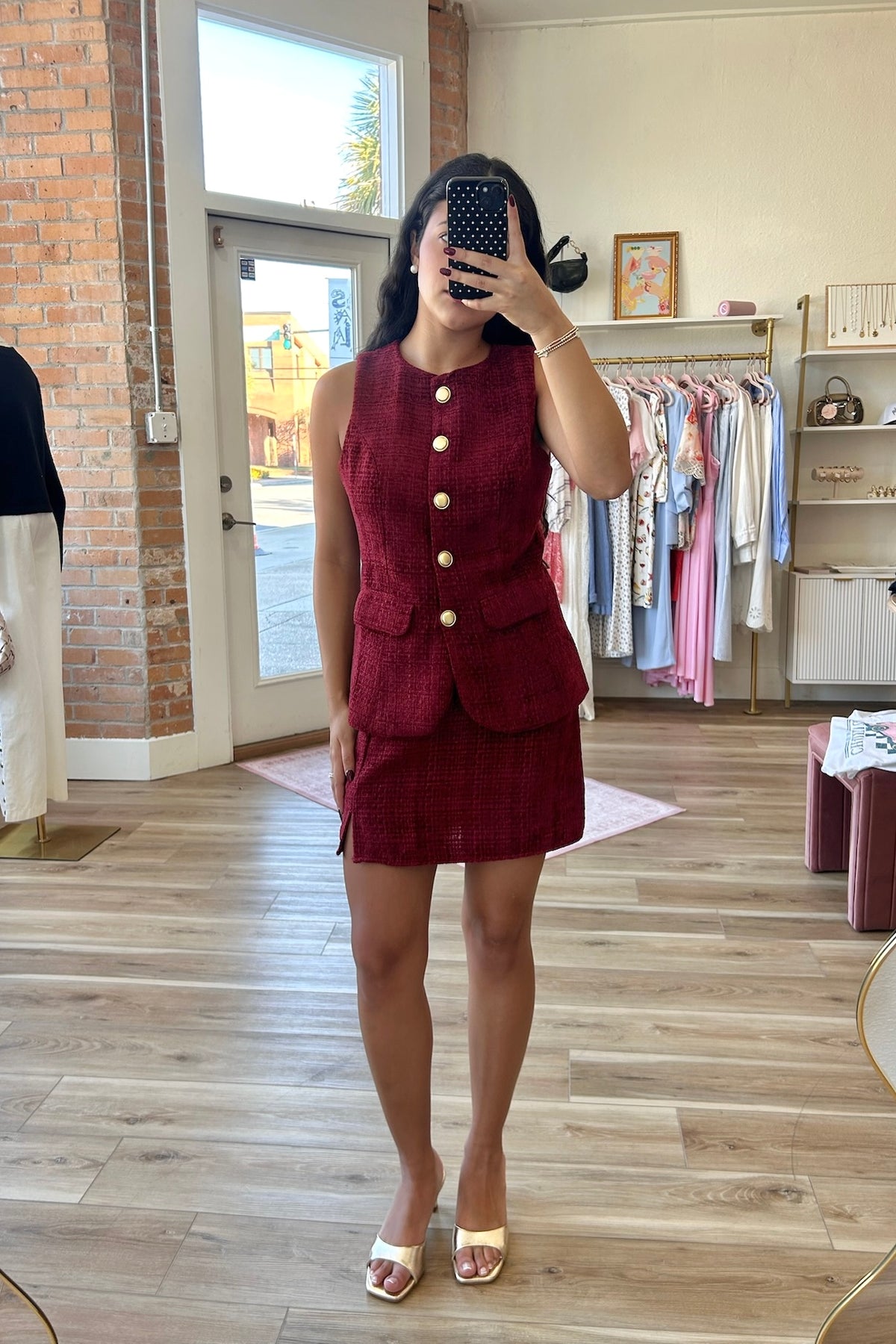 Bria Tweed Top
