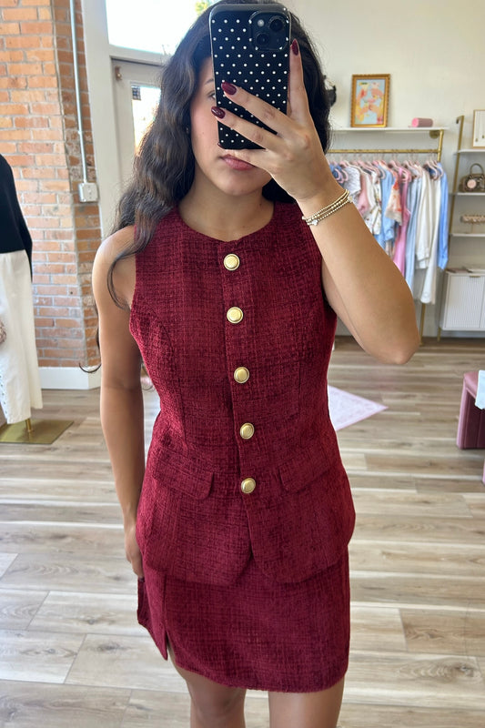 Bria Tweed Top