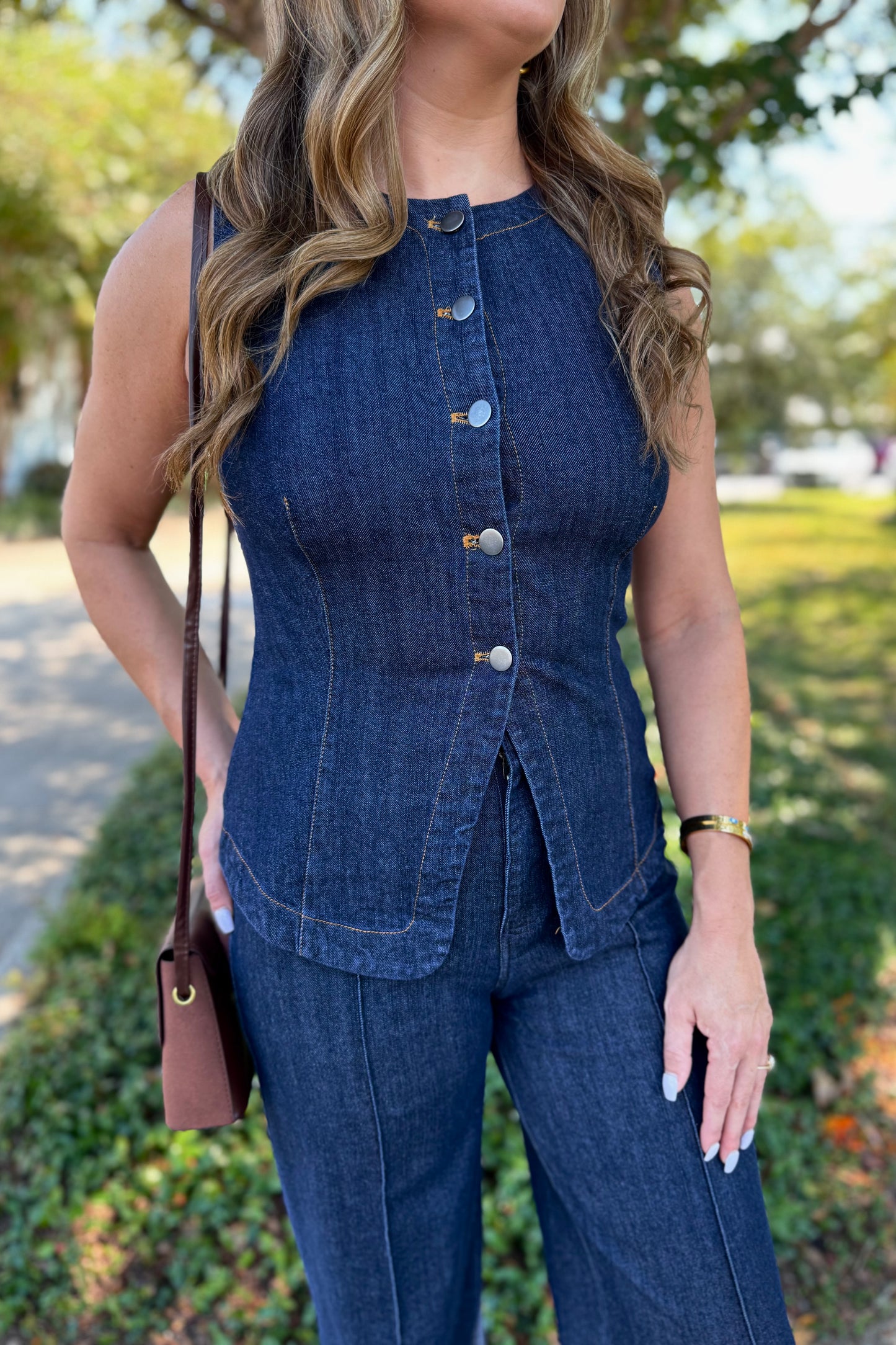 Sylvie Denim Top