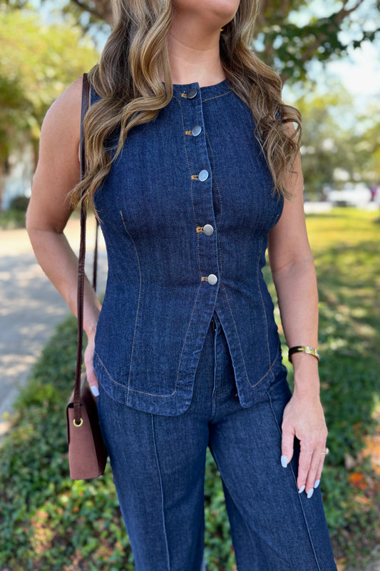 Sylvie Denim Top