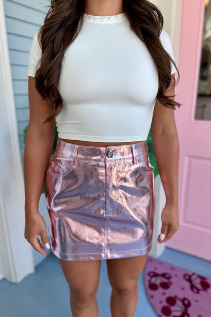 Milena Metallic Mini Skirt