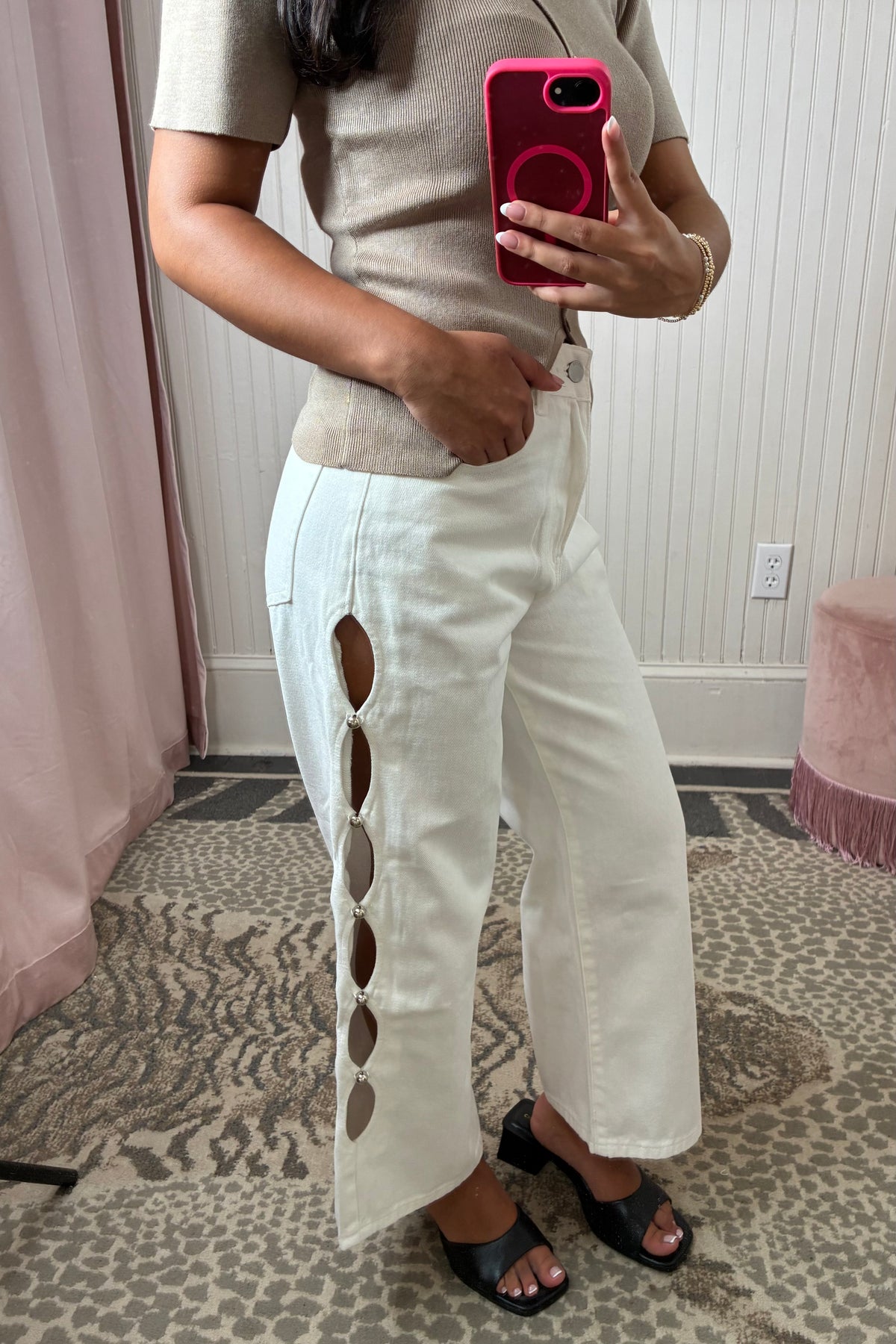 Pearl Trim Jean