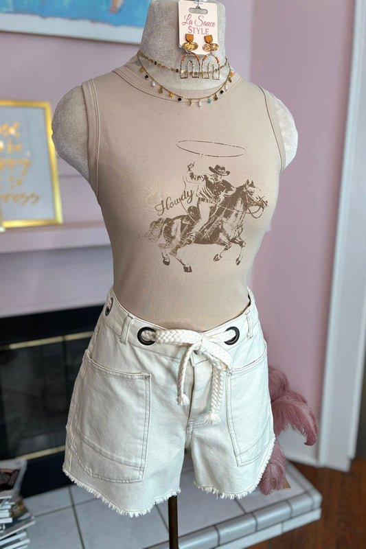 Braid Hem Shorts