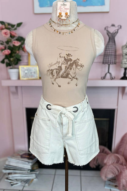Braid Hem Shorts