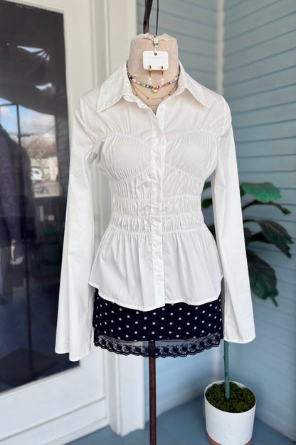 Jolie Button Top