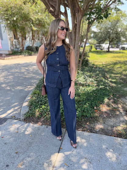 Sylvie Denim Pant