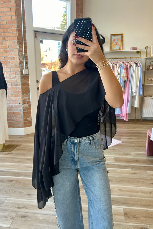 Capelet Sheer Top