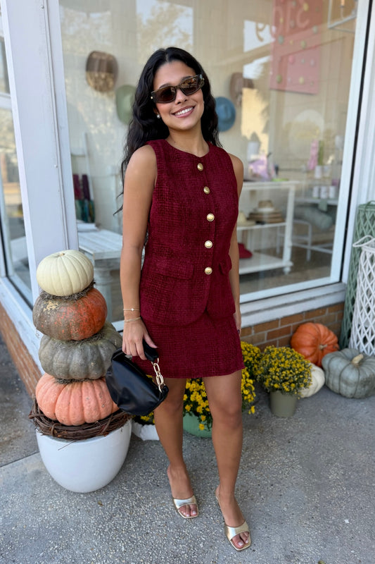 Bria Tweed Skirt