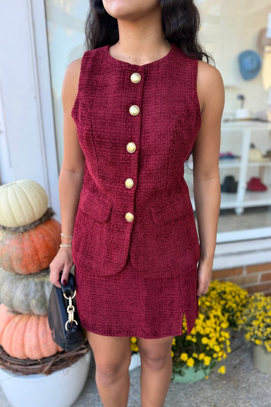 Bria Tweed Top