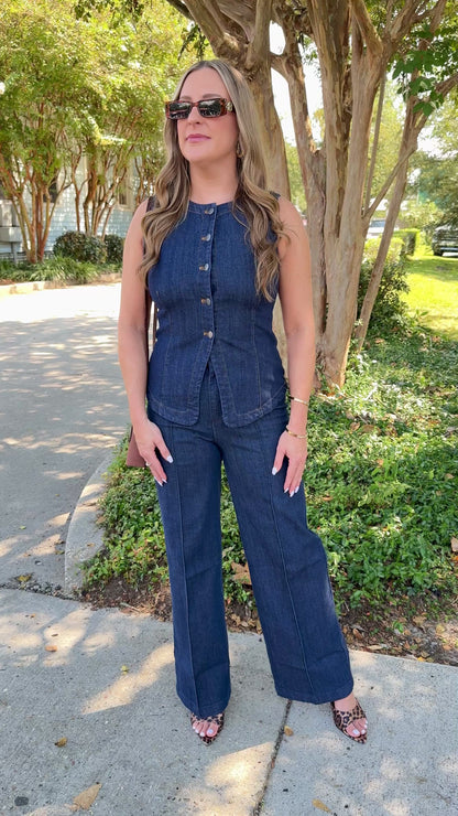 Sylvie Denim Pant